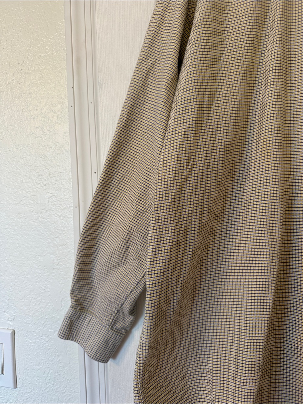 Ralph Lauren Blake XL 100% Oxford Cotton Button Down Shirt Yellow Blue Check - Picture 7 of 10